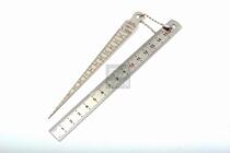 1-15mm gap scale tapered ruler wedge stopper size hole ruler aperture inner diameter stainless steel steel sheet ruler leather sheath