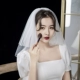 Белая двойная жемчужная вуал