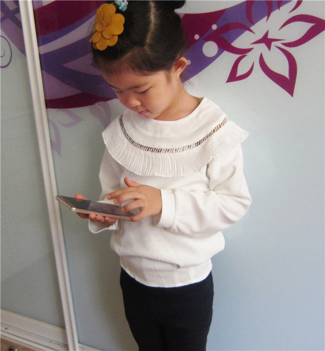 Chemise fille à manche longue en coton - Ref 2085927 Image 8