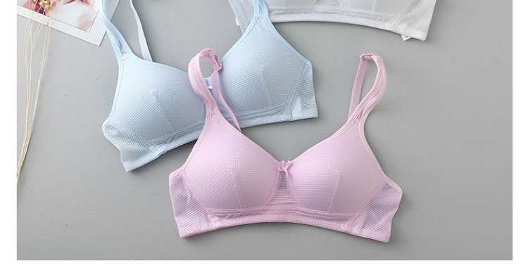 Đen trắng bra cup cô gái đồ lót nữ không có vòng thép mỏng phần bra mùa hè phát triển thời kỳ học sinh trung học nhỏ ao lot nu
