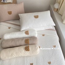 Cotton Bear Bed Cover Three Piece Set Water Washing Cotton Quilted Multifunctional Blanket Sandwich Sheet Bed Coat Cover