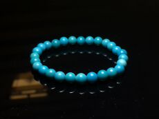 Ювелирные камни 天然原矿高瓷蓝绿松石6mm手工制作圆珠手串手工装饰品直播链接diy