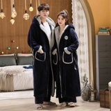 Фланелевый длинный банный халат, демисезонная коралловая пижама, бархатный лонгслив для влюбленных