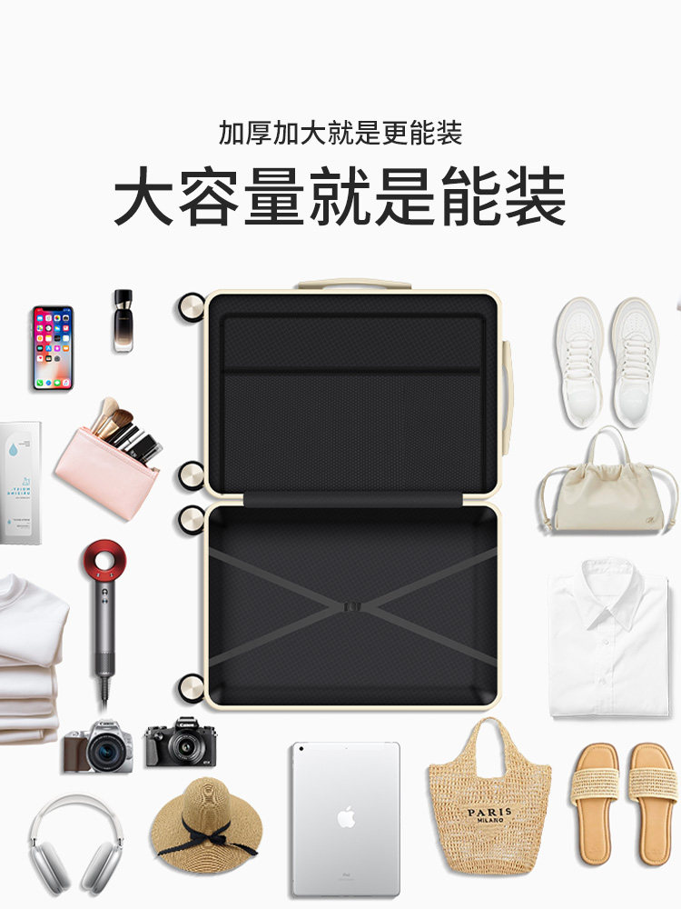 Large Capacity Suitcase 28 Inches 2025 New Model for Female Students Travel Trolley Password Lock Leather Suitcase for Men 26 Strong and Durable