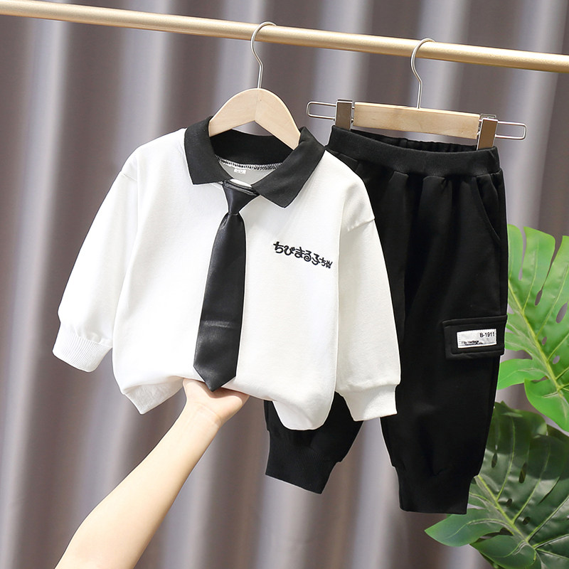 Boy's autumn clothes suit Male Baby Boomers 2-year-old 3 Children suit Spring and autumn clothes 2021 New