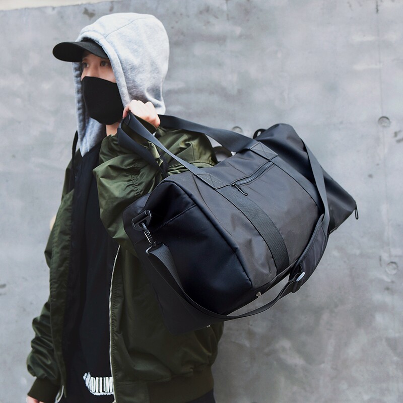 Net Red Travel Bag Female Short Trip Great Size Large Capacity Canvas Sports Fitness Men's Hand Luggage Bag Bag