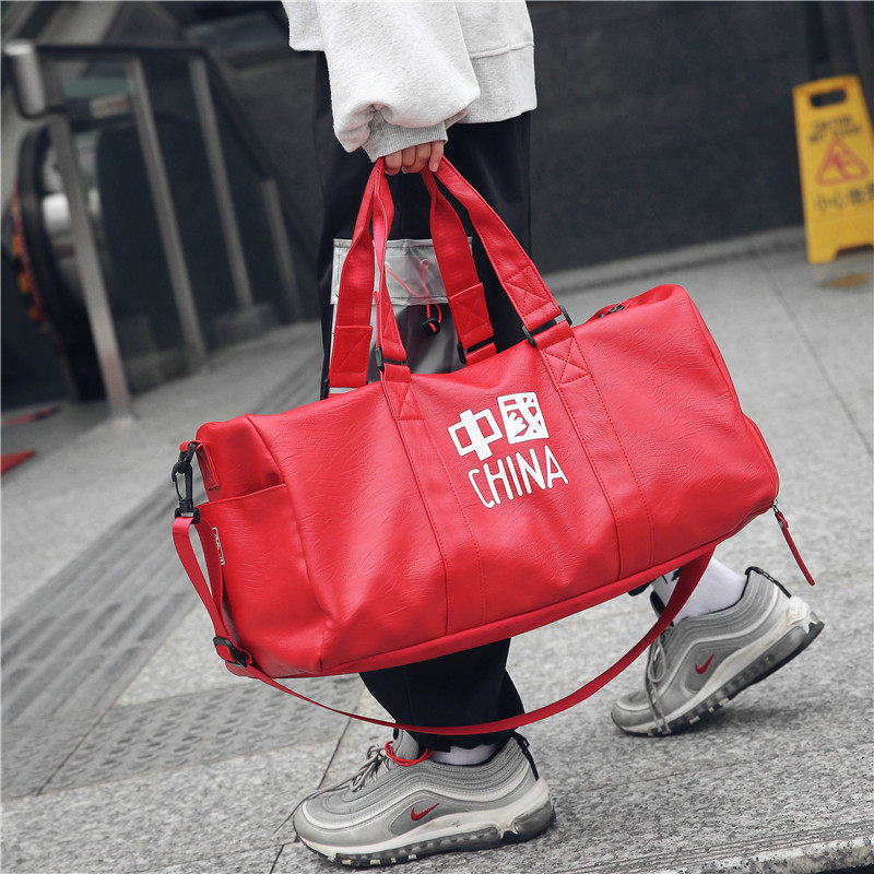 Short Haul Travel Bag Men Handbag Women Online Red Large Capacity Travel Bag Sports Luggage Bag New Fitness Bag Tide