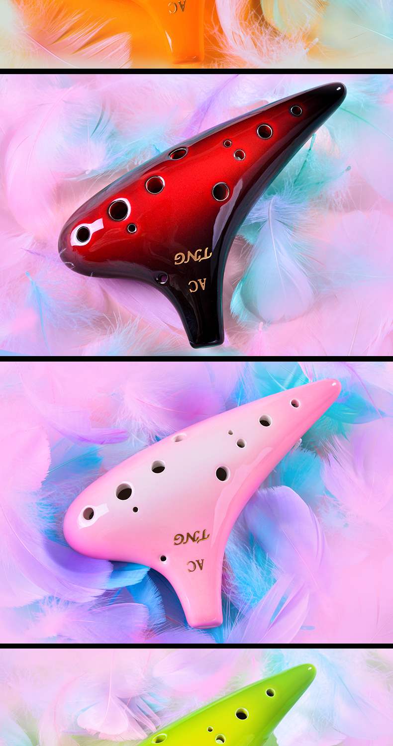 Galaxy tng Ocarina 12 lỗ AC Ocarina chuyên nghiệp chơi mười hai lỗ Alto C giai điệu cho sinh viên mới bắt đầu học nhạc cụ Ocarina - Nhạc cụ dân tộc
