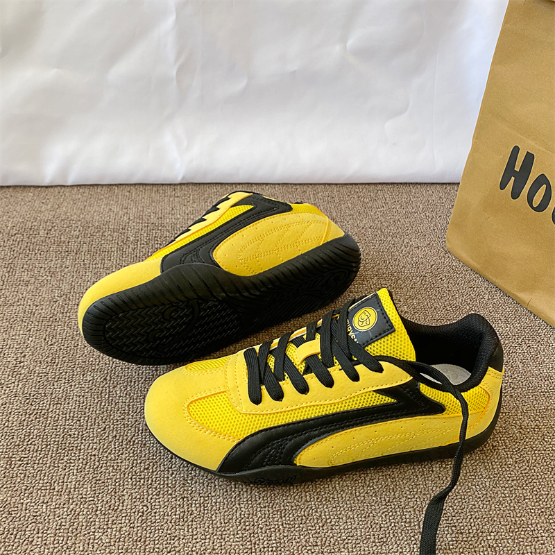 Racing Shoes/Yellow and Black Thin-Soled German Training Shoes, Unisex, 2026 Spring New Model, Mesh Versatile Casual Sneakers