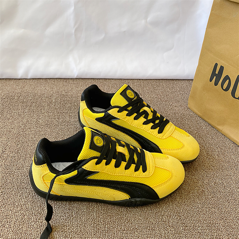 Racing Shoes/Yellow and Black Thin-Soled German Training Shoes, Unisex, 2026 Spring New Model, Mesh Versatile Casual Sneakers