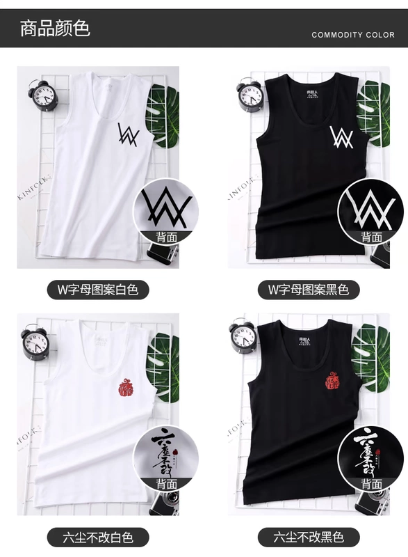 Nam Cực vest nam thương hiệu thủy triều nam in áo thun không tay mùa hè thể thao chạy thể thao cotton rộng vai áo vest - Áo vest cotton áo lông vũ