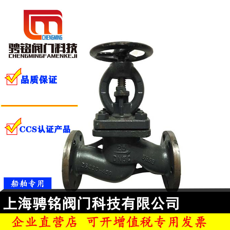 Marine flange cut-off check valve cast steel straight through one-way reverse stop pipeline GB T5845-1999 valve A type