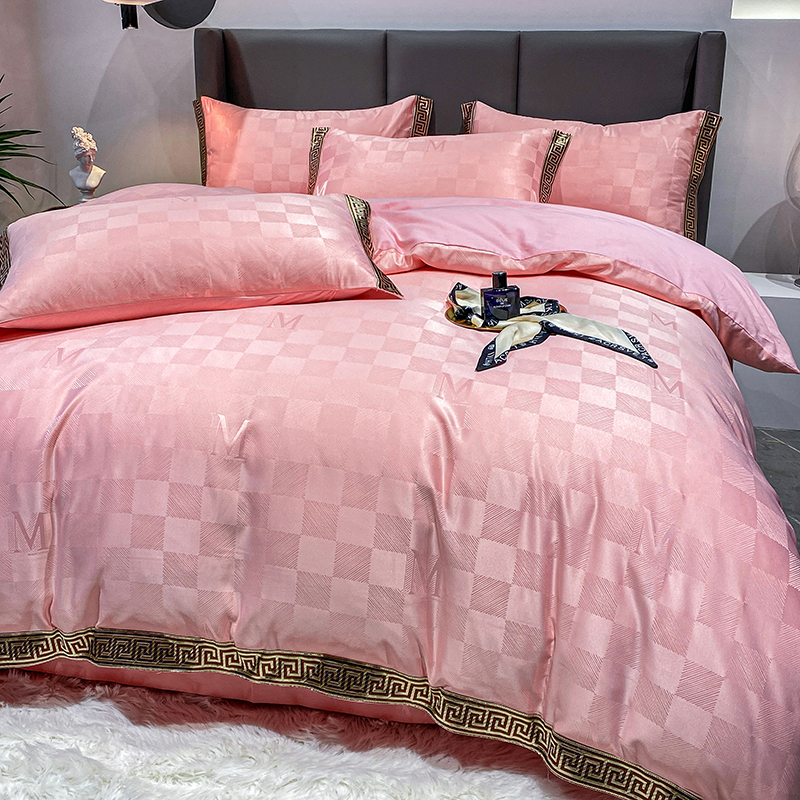 Rich bird 60S long-staple cotton four-piece set full cotton cotton quilt cover bedding bed sheet embroidery spring and autumn quilt cover