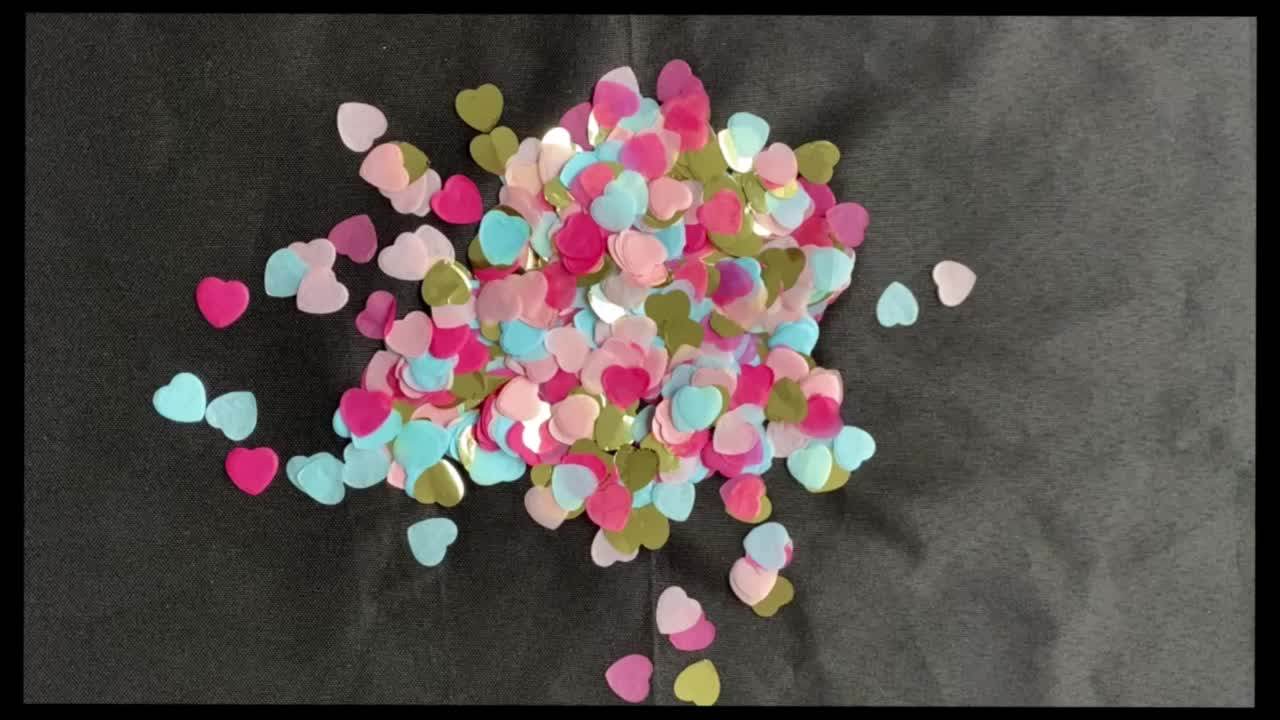 Pastel Tissue Confetti Round Dots Rainbow Color Confetti For Party
