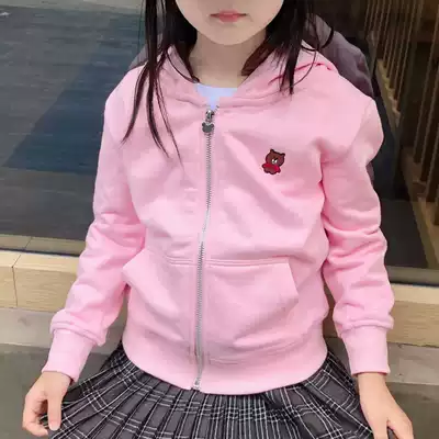 Children's clothing 2021 spring girls cardigan coat sweater spring and autumn zipper sweater hoistcoat thin Korean long sleeve tide