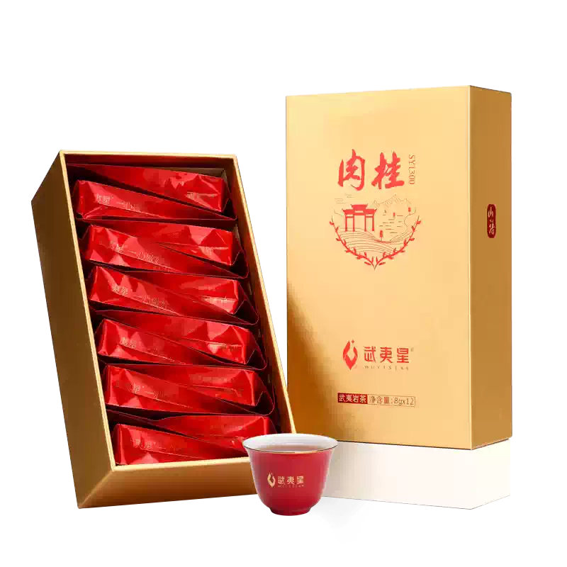 武夷星坑澗肉桂茶特級SY1300禮盒裝蓋碗沖泡巖茶下午茶推薦烏龍肉桂茶包