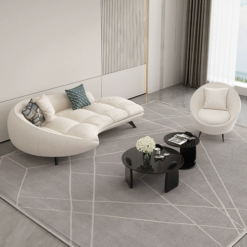 Изогнутый современный и минималистичный дизайнерский диван для двоих, для салонов красоты, популярно в интернете