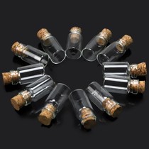 10pcs small tiny empty glass bottle with cork stopper jars c