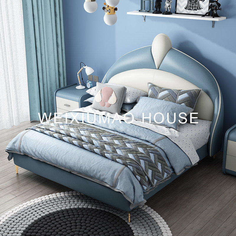 Nordic solid wood children's bed boy Altman girl light luxury bed children's furniture 1 2 meters home 1 5 meters children's bed