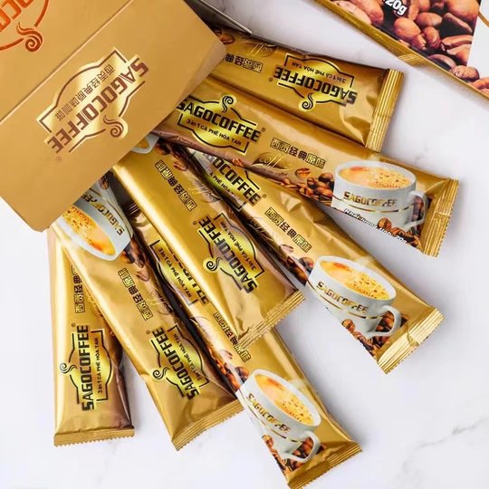 Importé du Vietnam Saigon trois-en-un classique original café instantané 560g café instantané moelleux et fort 28 pièces