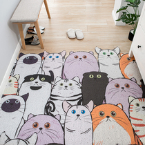 Home silk ring door mat entrance carpet animal mat non-slip mat door mat home can be cut Net Red Foot mat