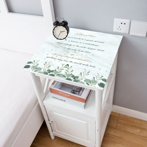Nordic minimalist marble waterproof and oil-proof disposable bedside cabinet mat soft glass high grade printing bedside cabinet mat