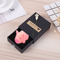 The explosion of the pig gift box will be called the pig gift box silicone Net red April Fools day trick box pull-type packaging whole person