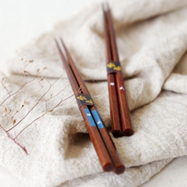 Girl restaurant double wooden high-end edible Chinese style Japanese real mood chopsticks couple pair boxed