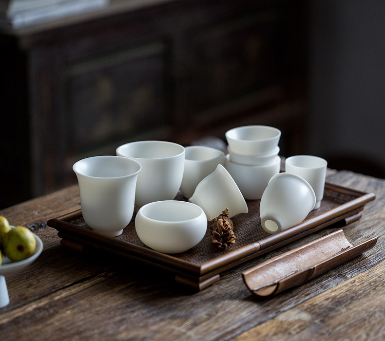 Don difference up dehua white porcelain sample tea cup small ceramic cups kung fu tea master cup single cup pure white rock tea fragrance - smelling cup