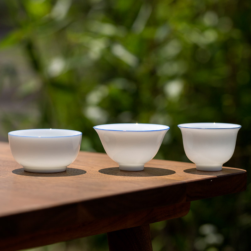 Don difference up thin body white porcelain cups large sweet white kung fu master cup single cup sample tea cup single ceramic kung fu tea set