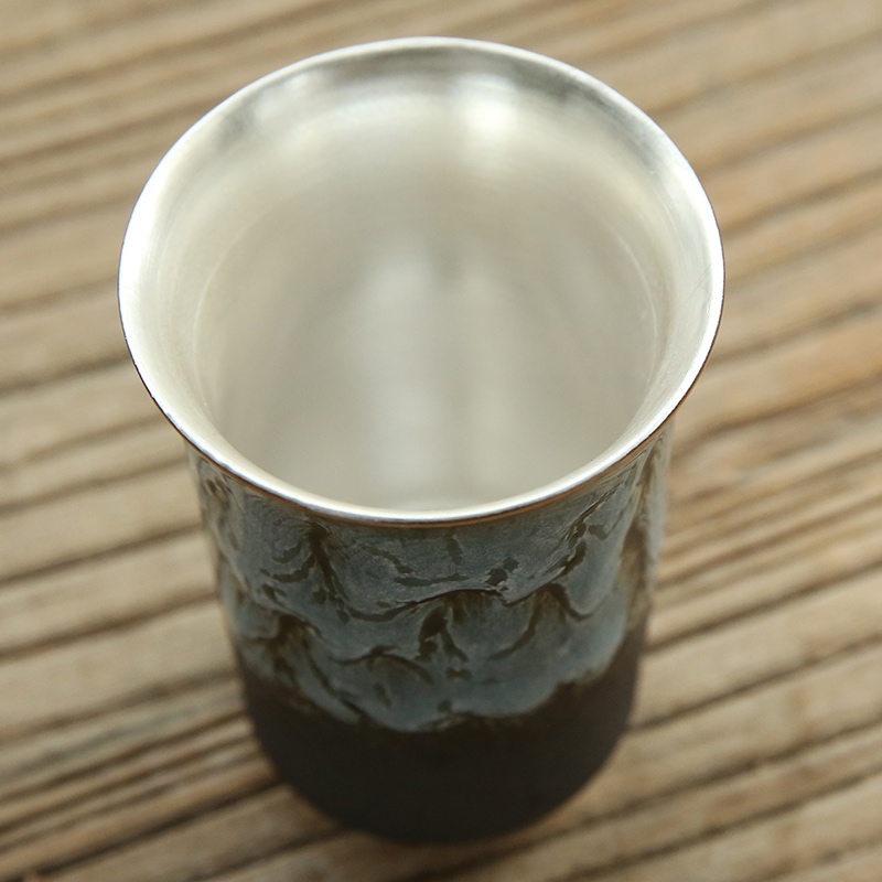 Don difference up spring, summer, autumn and winter 999 silver mine loader bladder manual variable four seasons tea cup sample tea cup ceramic bowl, cups