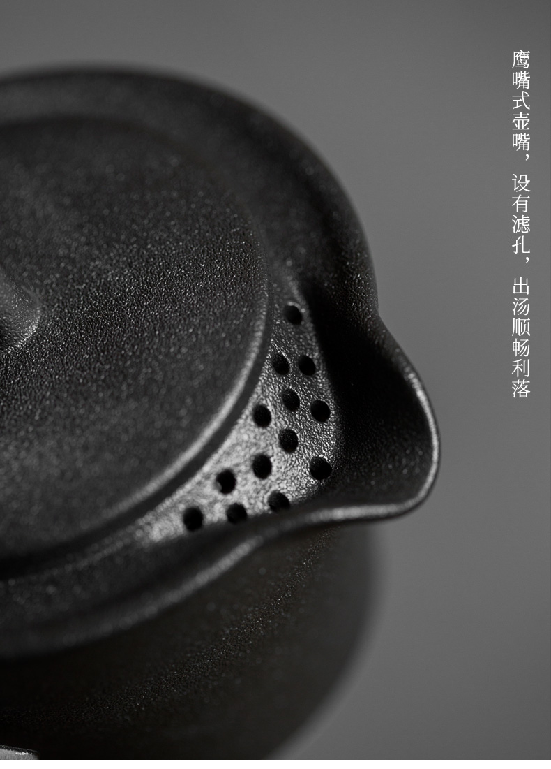 Don difference up color glaze painting crack ultimately responds a pot of two cups of coarse pottery is suing portable travel tea set ceramic kung fu office