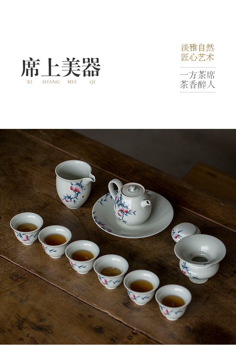 Tang s antique peach sample tea cup home master cup personal kung fu tea tea tea cup ceramic cup