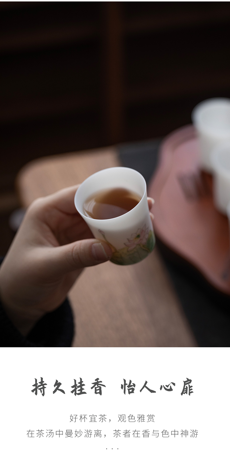 Don difference up suet jade hand - made thin foetus master cup single CPU single sample tea cup white porcelain tea set kung fu ceramic cups