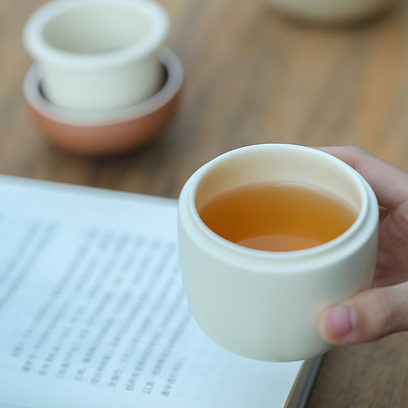 Tang s filtering separation ceramic tea cup with lid office home tea cup creative express portable package