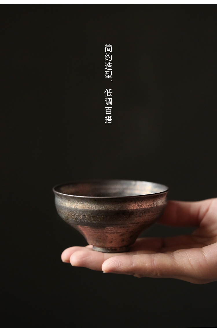 Tang s hands for iron glaze glaze antique checking sample tea cup big masters cup ceramic kung fu tea tea hat to the CPU