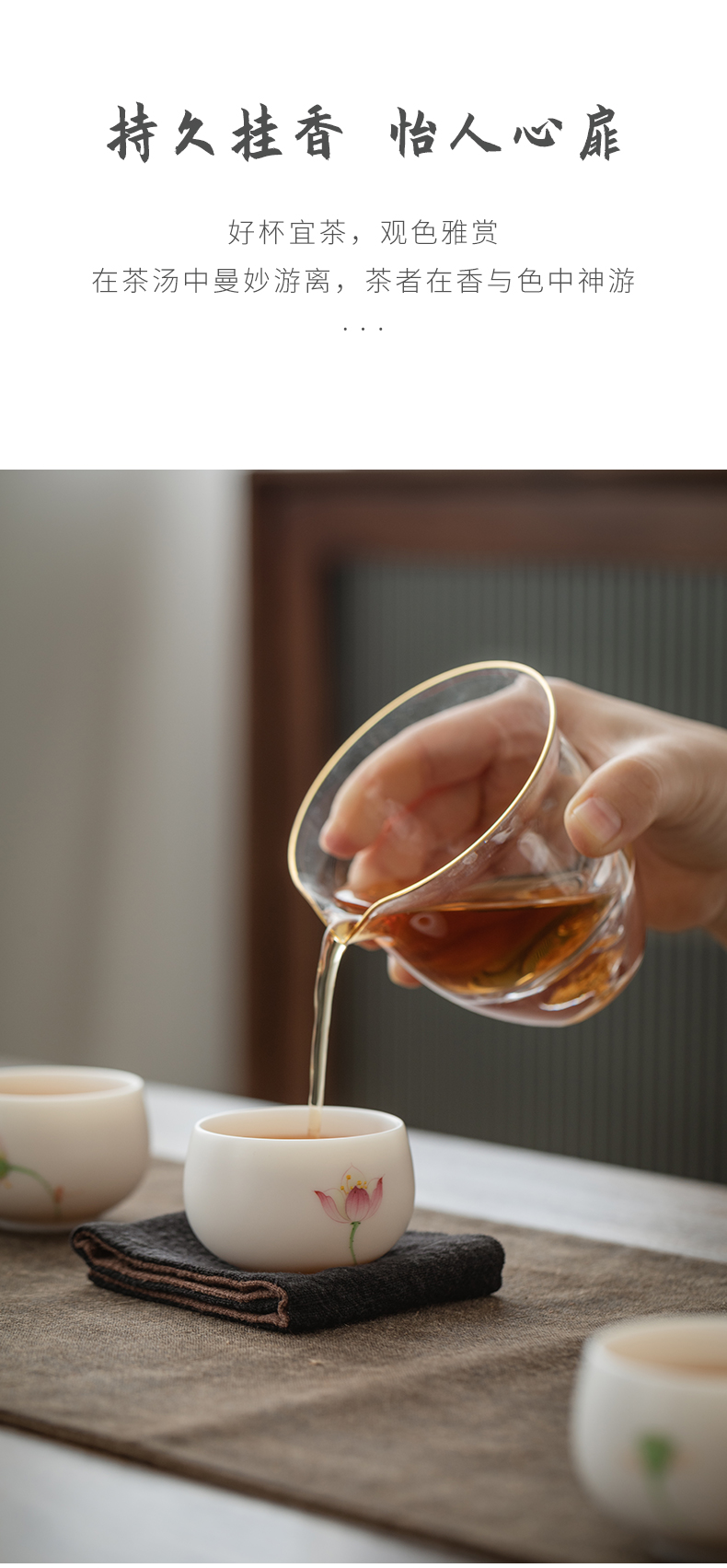 Tang s hand - made master cup single CPU suet jade white porcelain pure manual small female ceramic cup tea kungfu tea set