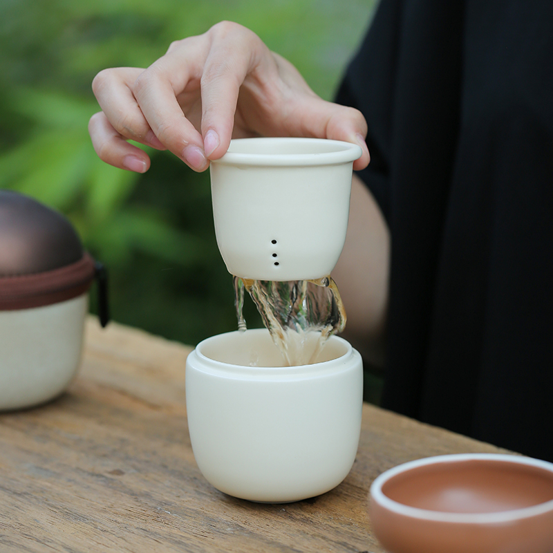Tang s filtering separation ceramic tea cup with lid office home tea cup creative express portable package