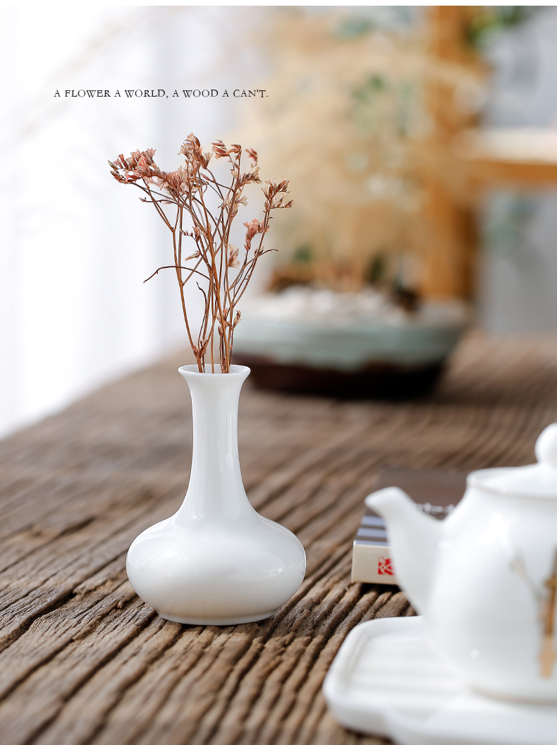 Tang's white porcelain floret bottle home furnishing articles I and contracted ceramic flower arranging dried flower flower implement sitting room household act the role ofing is tasted