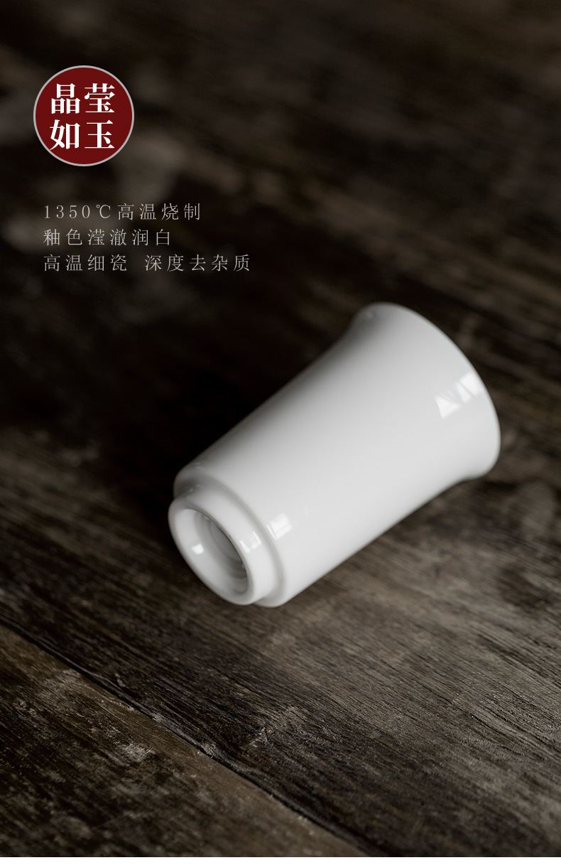 Tang's white porcelain fragrance - smelling cup kung fu tea taking master cup ceramic cups straight body high creative custom tea cup