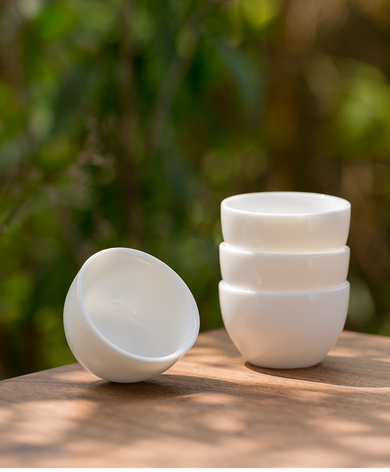 Tang s dehua white porcelain sample tea cup masters cup ceramic tea bowl household kung fu tea tea cups