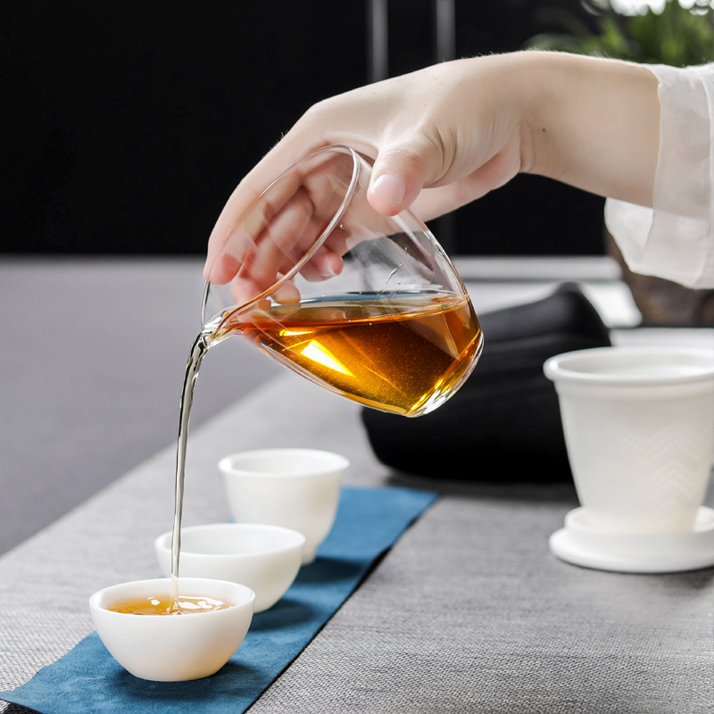 Don difference up dehua white porcelain portable travel tea set crack cup cup ceramic glass package car is suing household