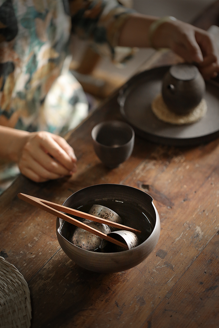 Tang s hand made rust glaze tea wash cup for wash water tea cups to receive large bowl of ceramic building tea water fittings