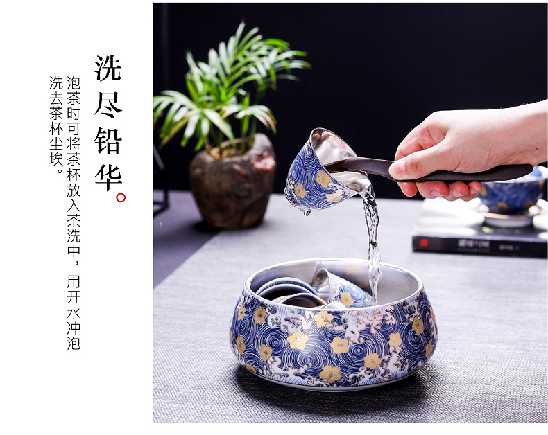 Don difference up silver colored enamel tasted silver gilding kung fu tea set of a complete set of ceramic tea household lid bowl of gift boxes