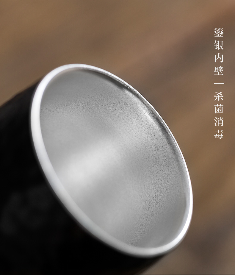 Don difference up silver mine loader ceramic cups household master cup single cup silver bladder celadon sample tea cup kung fu tea cups