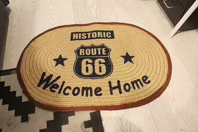 European and American retro style road mat cotton and linen material hand woven room living room carpet master bedroom floor bathroom mat