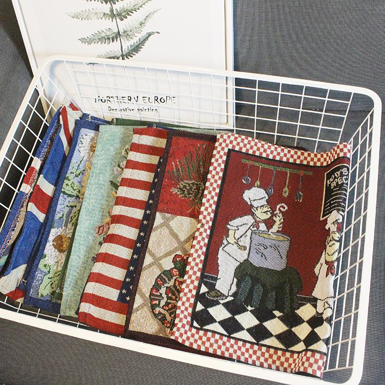 Chef placemat coffee mat Decorative literature and art Nordic retro anti-scalding coffee table mat Western mat Kettle water coaster thickened