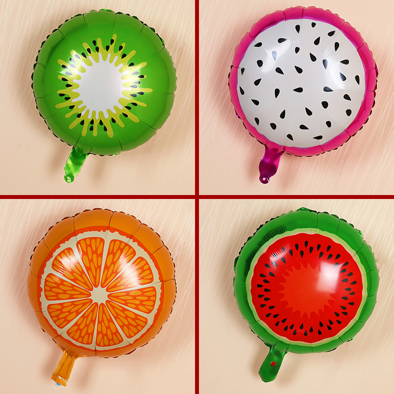 2021 New Year's Day Christmas Kindergarten Balloon Decorative Fruit School Scene Placement Balloon Birthday Cartoon-Taobao