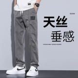 Летние тонкие штаны, универсальные спортивные джинсы для отдыха, свободный прямой крой