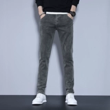 Эластичные осенние прямые свободные джинсы для отдыха, элитные штаны, облегающий крой